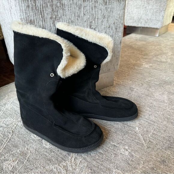 Black suede, Michael Kors boots - Picture 1 of 3